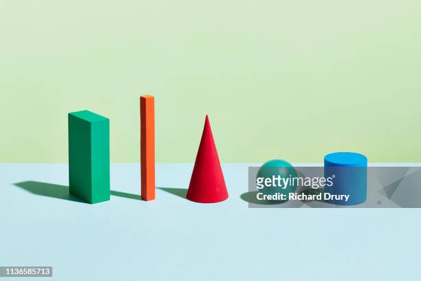 conceptual image of geometric blocks - human body part stock pictures, royalty-free photos & images