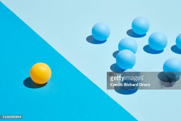 conceptual image of spheres - exclusion concept stock pictures, royalty-free photos & images