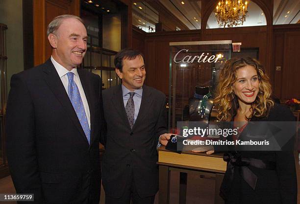 Callum Barton, Stanislas de Quercize, President and CEO of Cartier and Sarah Jessica Parker