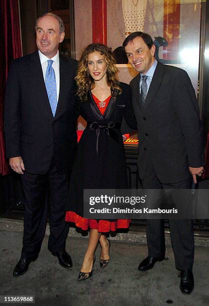 Callum Barton, Sarah Jessica Parker and Stanislas de Quercize, President and CEO of Cartier