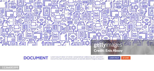 document banner - stack of receipts stock illustrations