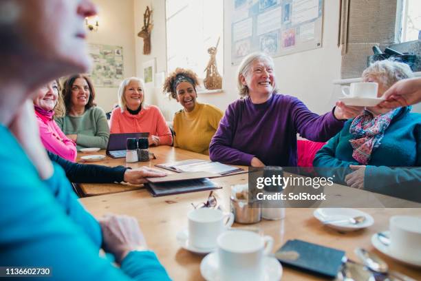 women's club at the cafe - society bildbanksfoton och bilder