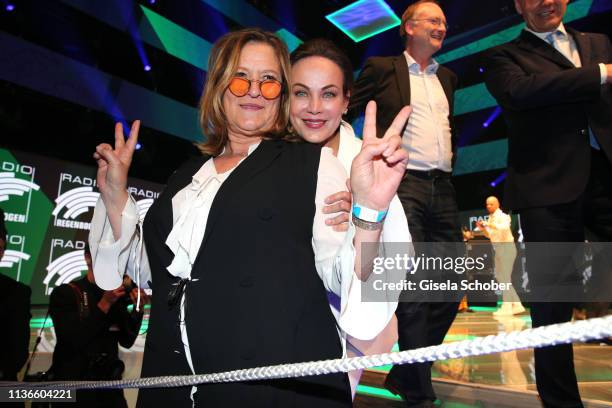 Suzanne von Borsody, Sonja Kirchberger during the Radio Regenbogen Award at Europapark on April 12, 2019 in Rust, Germany.