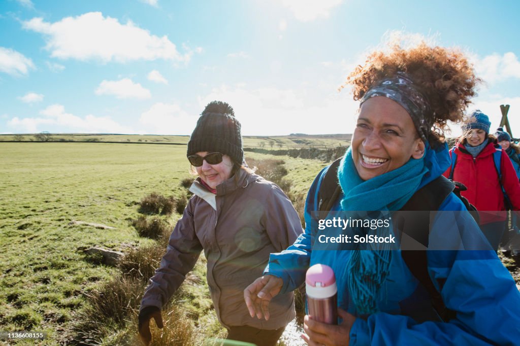 Happy Female Walkers