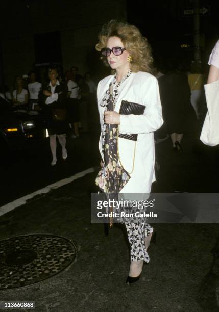 Aileen Mehle during Funeral for Carter Cooper - July 26, 1988 at St. James Church in New York City, New York, United States.