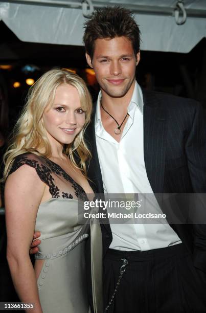 Alexa Havins and Justin Bruening during 32nd Annual Daytime Emmy Awards - Arrivals at Radio City Music Hall in New York City, New York, United States.