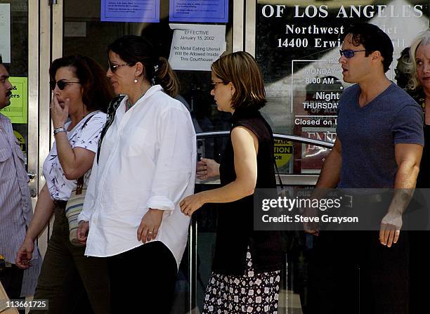 Noah Blake, Noreen Austin and Delinah Blake leave Van Nuys West Courthouse