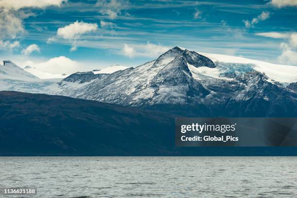 darwin cordillera, garibaldi glacier-chile - tierra del fuego province chile stock pictures, royalty-free photos & images