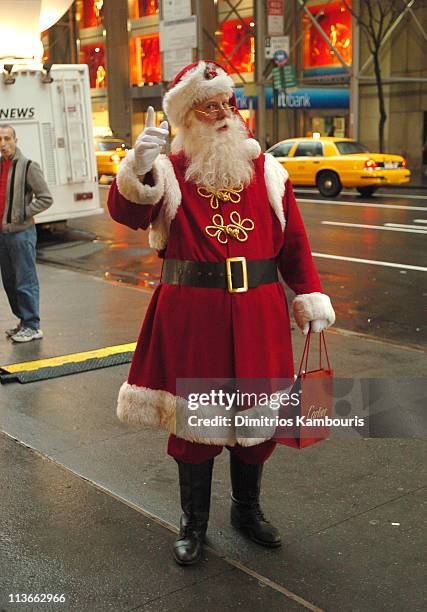 Santa Claus during Lighting of Panthers Gracing The Cartier Mansion and Unveiling of Legendary Duke and Duchess of Windsor Brooch at Cartier Mansion...