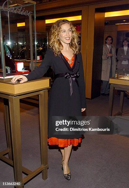 Sarah Jessica Parker during Lighting of Panthers Gracing The Cartier Mansion and Unveiling of Legendary Duke and Duchess of Windsor Brooch at Cartier...