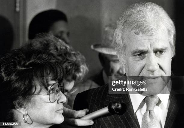 Michelle Triola and Marvin Mitchelson during Triola vs. Marvin Case at LA County Court House in Los Angeles, California, United States.