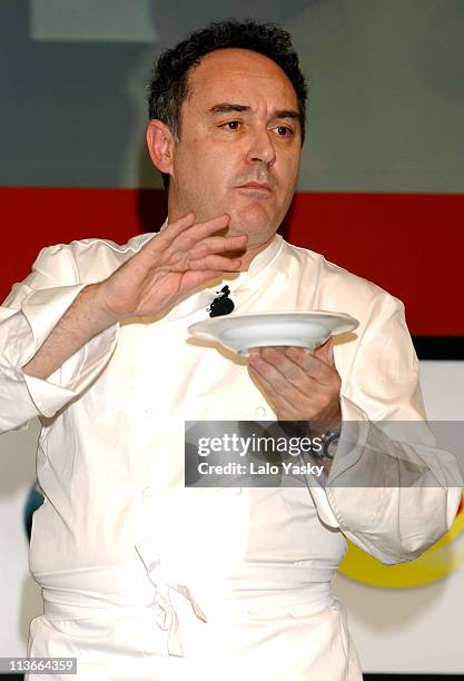 Chef Ferran Adria during Madrid Fusion II - The Gastronomy International Summit at Palacio de Exposiciones in Madrid, Spain.