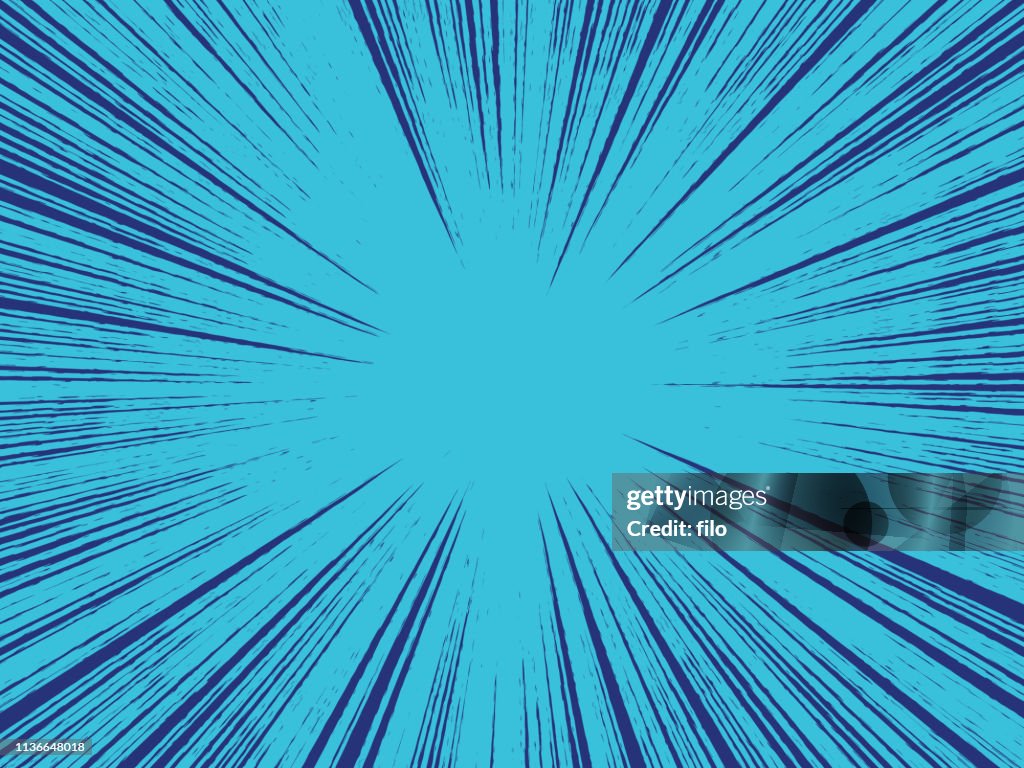 Explosão abstrata azul
