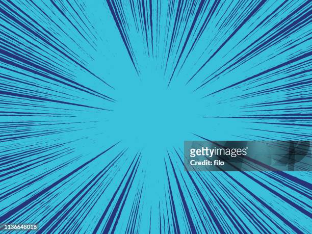 blue abstract explosion - strip stock illustrations