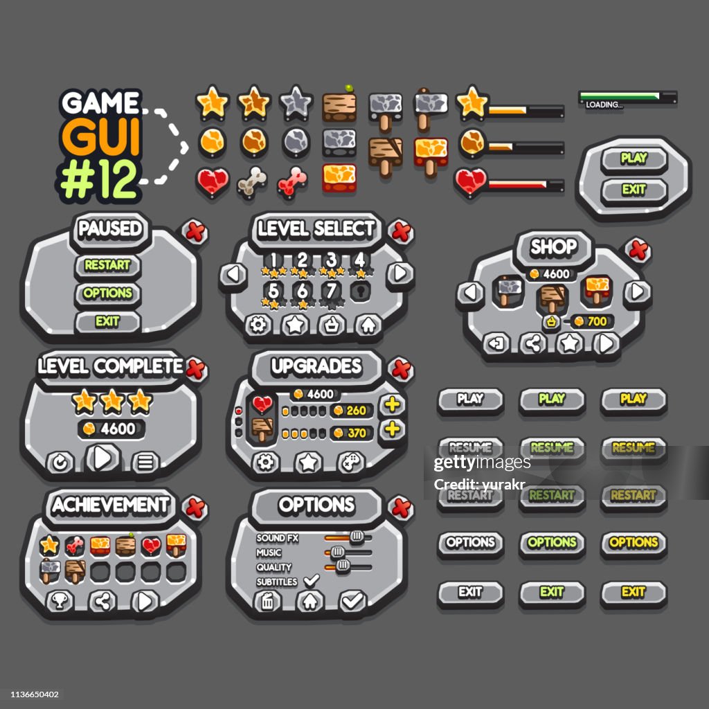 Window Gui Game Game Gui 12 High-Res Vector Graphic - Getty Images