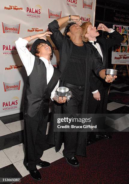 Ryan Malgarini, David Darkstone and Adam Hicks during "How To Eat Fried Worms" - Red Carpet Celebrity Event at Palms Casino Resort in Las Vegas,...