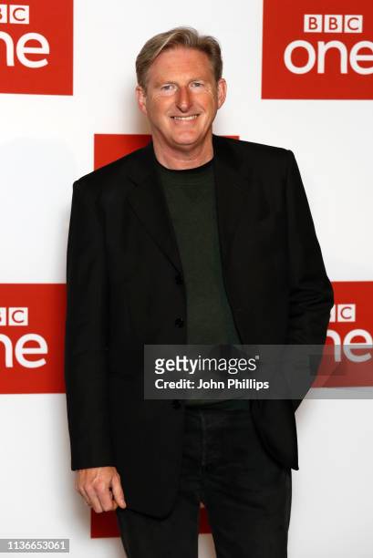 Adrian Dunbar attends the "Line of Duty" photocall at BFI Southbank on March 18, 2019 in London, England.
