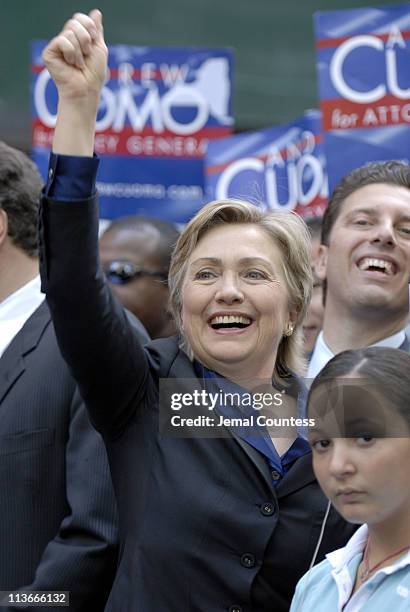 Senator Hillary Rodham Clinton at the 2006 Columbus Day parade in New York City - October 9, 2006