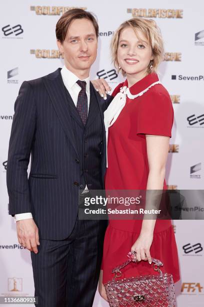 Tom Schilling and Jella Haase attend the Family & Friends screening of "Goldfische" at UCI LUXE on March 18, 2019 in Berlin, Germany.