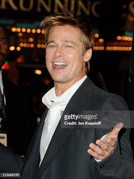 Brad Pitt during "Babel" Los Angeles Premiere - Arrivals at Mann Village in Westwood, California, United States.