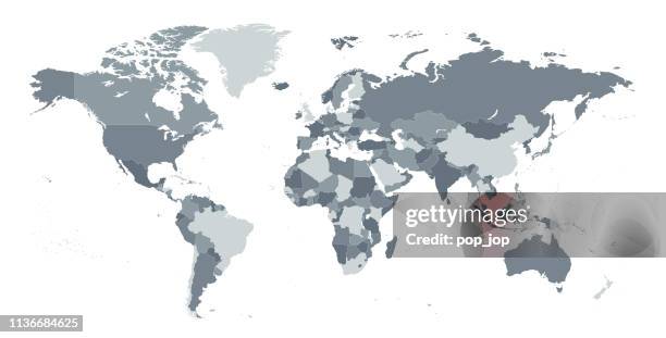 Country Border Vector World Map Borders Countries And Cities Vector Illustration High-Res ...