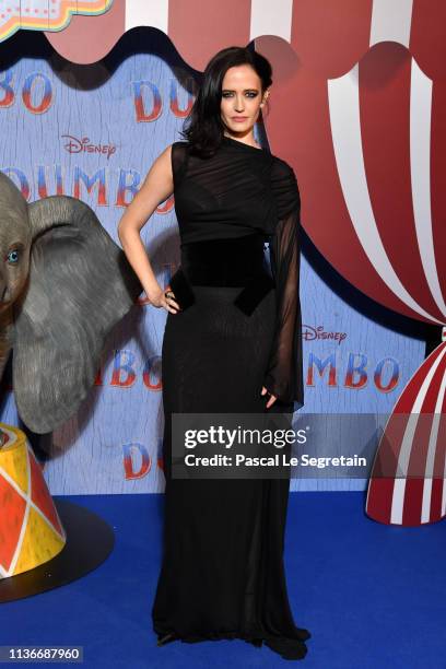 Eva Green attends the “Dumbo” Paris Gala Screening at Cinema Le Grand Rex on March 18, 2019 in Paris, France.