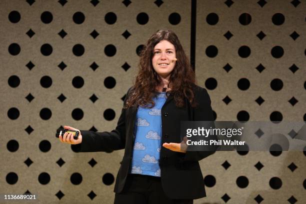 Janelle Shane of AIWeirdness speaks the Better By Design CEO Summit 2019 at Villa Maria Estate on March 19, 2019 in Auckland, New Zealand. The...