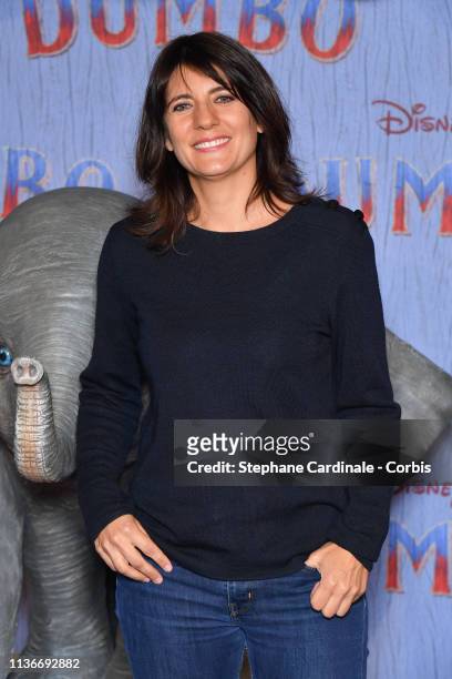 Estelle Denis attends the “Dumbo” Paris Gala Screening at Cinema Le Grand Rex on March 18, 2019 in Paris, France.