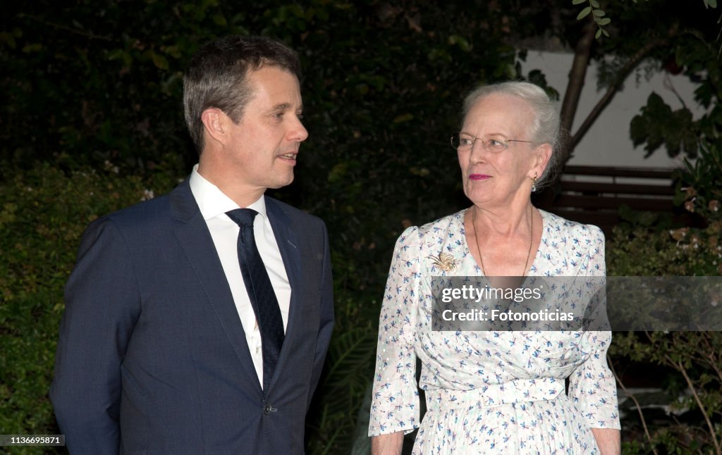 Queen Margrethe of Denmark and Crown Prince Frederik visit Argentina - Day 1