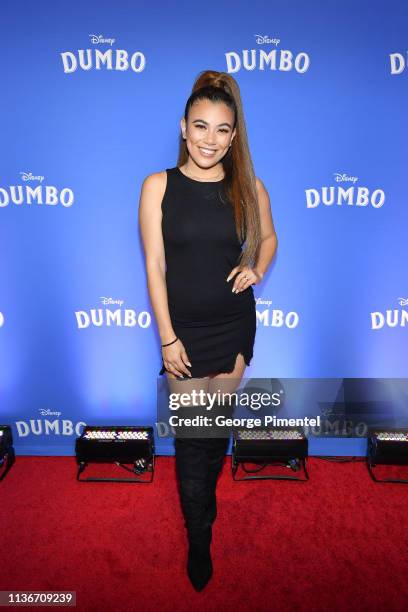 Adelaine Morin attends the 'Dumbo' Canadian Premiere held at Scotiabank Theatre on March 18, 2019 in Toronto, Canada.