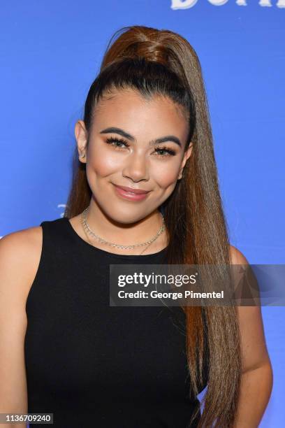 Adelaine Morin attends the 'Dumbo' Canadian Premiere held at Scotiabank Theatre on March 18, 2019 in Toronto, Canada.