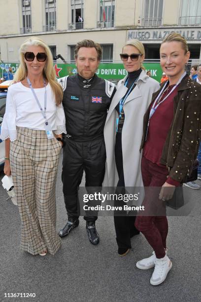 Tamara Beckwith, Ewan McGregor, Elaine Irwin and Lilly zu Sayn Wittgenstein-Berleburg attend the ABB FIA Formula E GEOX Rome E-Prix 2019 on April 13,...