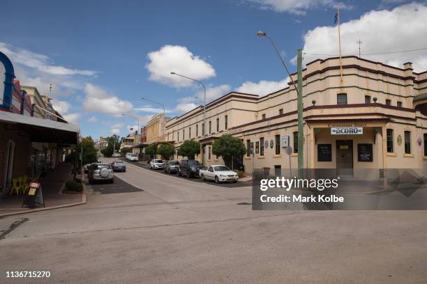 General view is seen of the main street in the New South Wales country town of Portland on March 01, 2019 in Portland, Australia. Portland is a town...