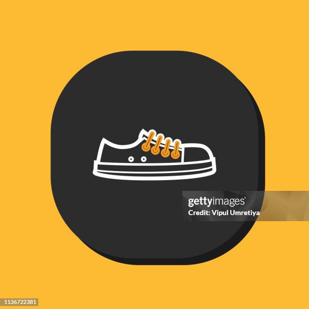sneakers icon - trail runner stock illustrations