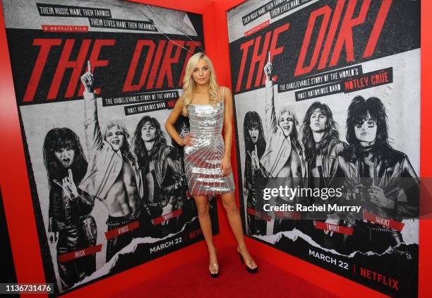 Katherine Neff attends the premiere of Netflix's 'The Dirt" at the Arclight Hollywood on March 18, 2019 in Hollywood, California.