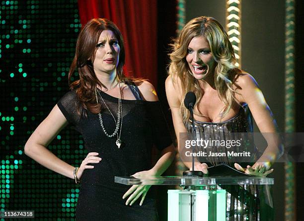 Diora Baird and Tricia Helfer during Spike TV's "Scream Awards 2006" - Show at Pantages Theater in Hollywood, California, United States.