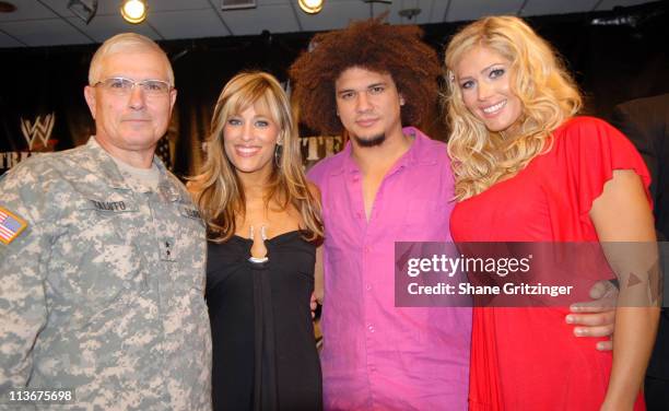 Major General Joseph J. Taluto, Lilian Garcia, Carlito and Torrie Wilson