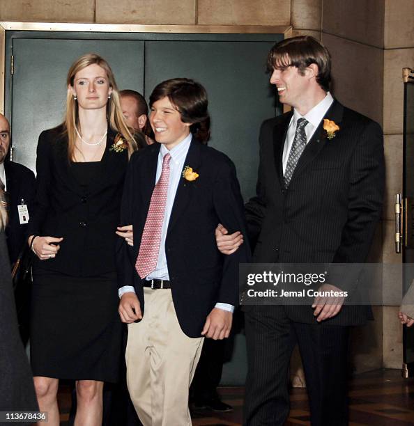 Alexandra Reeve, Will Reeve and Matthew Reeve at the Memorial for their mother Dana Reeve, who passed away on March 6, 2006 at the age of 44 of lung...