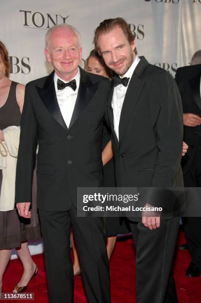 Ian McDiarmid, winner for Best Performance by a Featured Actor in a Play for "Faith Healer", and Ralph Fiennes, nominee for Best Performance by a...