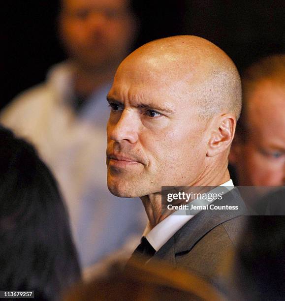 Mark Messier arrives at the Memorial for Dana Reeve at the New Amsterdam Theatre on March 10, 2006 in New York City. Dana Reeve, wife of the late...