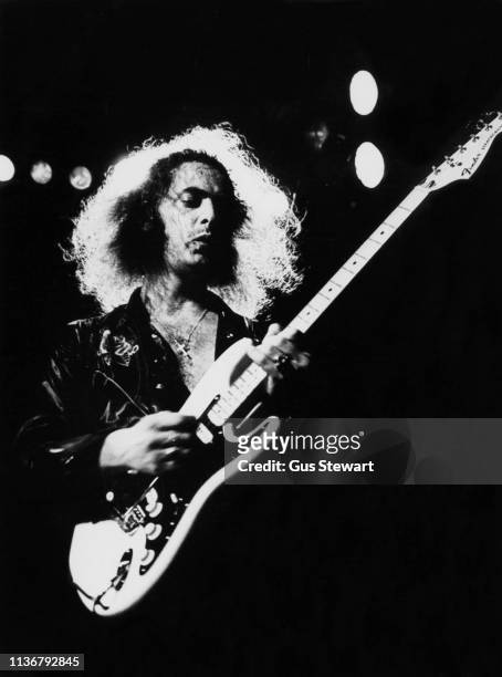 Ritchie Blackmore of Rainbow performs on stage circa 1978.