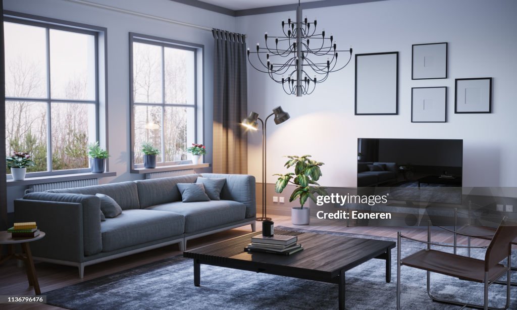 Scandinavian Style Living Room Interior