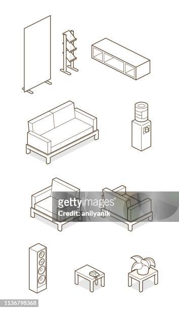 home/ office elements - anilyanik stock illustrations