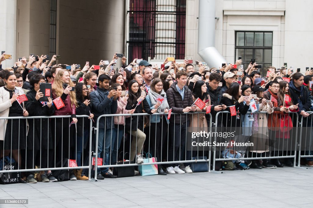 Queen Elizabeth II And The Duchess Of Cambridge Visit King's College London