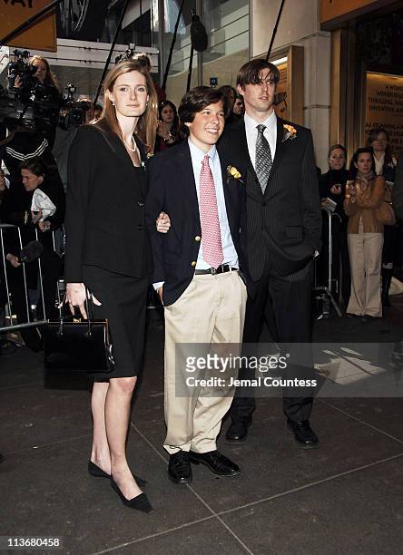 Alexandra Reeve, Will Reeve and Matthew Reeve at the Memorial for their mother Dana Reeve, who passed away on March 6, 2006 at the age of 44 of lung...