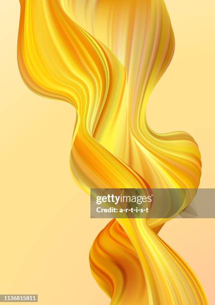 background with abstract yellow wave - amber stock illustrations