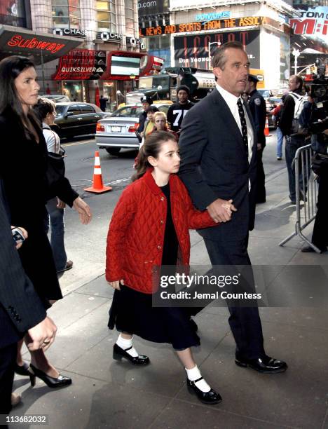 Robert F. Kennedy, Jr arrives at the Memorial for Dana Reeve at the New Amsterdam Theatre on March 10, 2006 in New York City. Dana Reeve, wife of the...