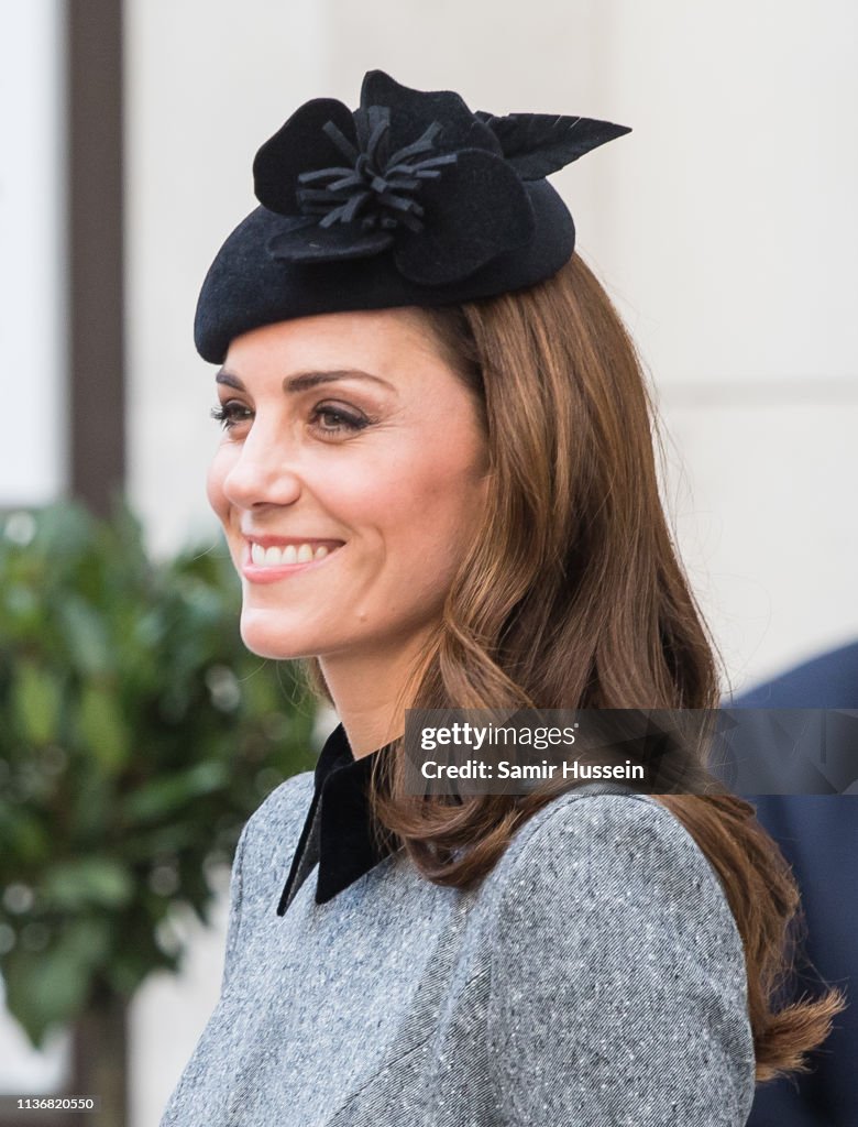 Queen Elizabeth II And The Duchess Of Cambridge Visit King's College London