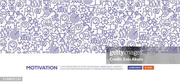 motivation banner - learning objectives infographic stock illustrations