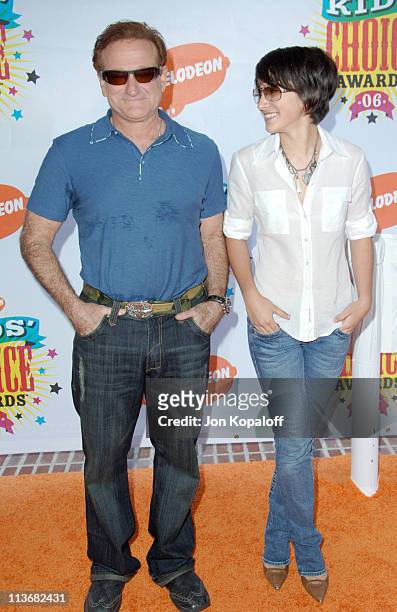 Robin Williams and Zelda Williams during Nickelodeon's 19th Annual Kids' Choice Awards - Arrivals at Pauley Pavillion in West wood, California,...